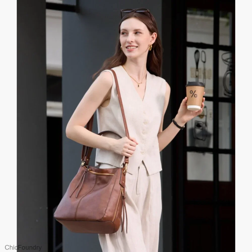 Large Faux Leather Hobo Crossbody Bag with Multiple Pockets and Adjustable Strap